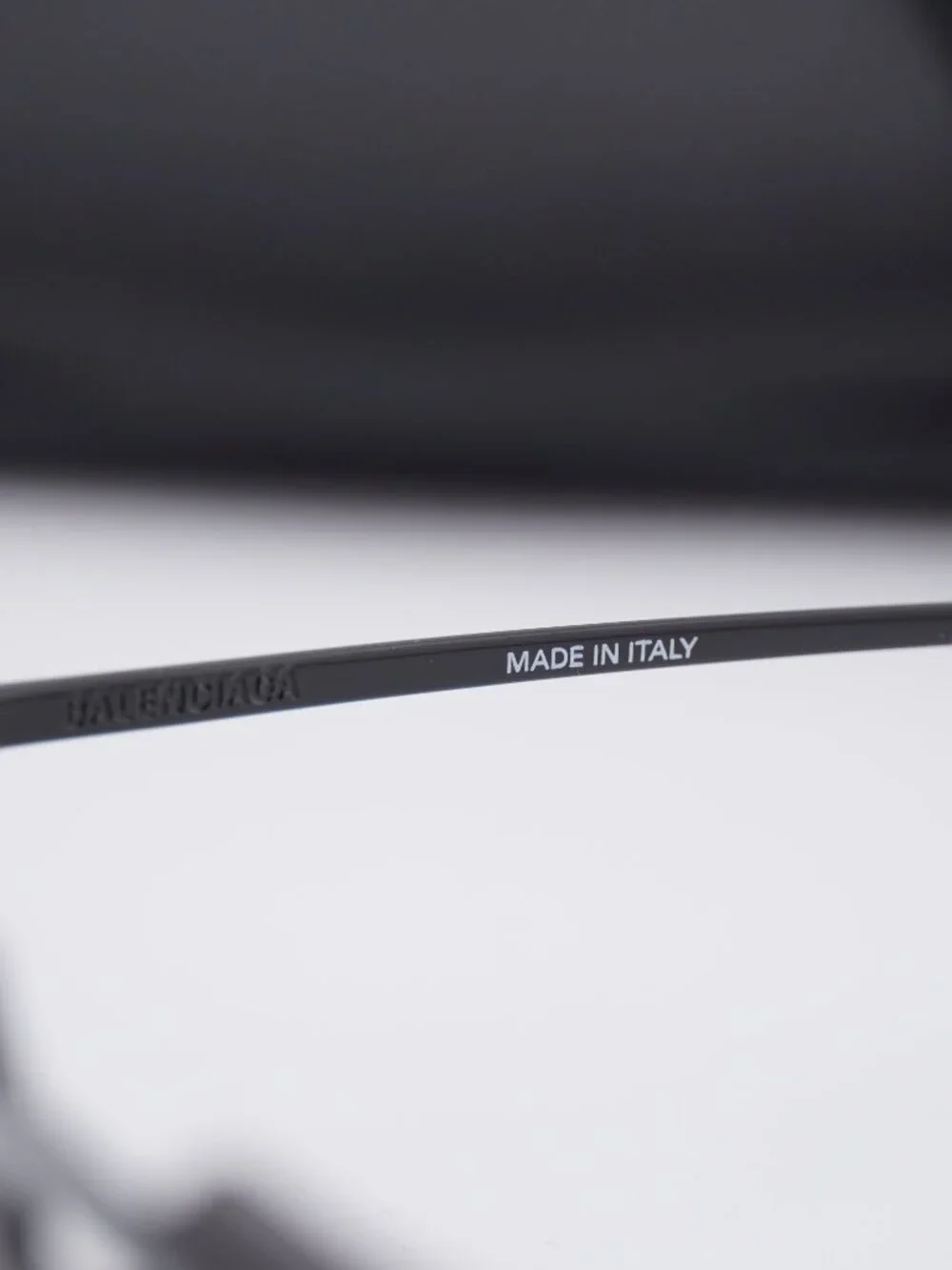 Balenciaga BB0139S 001 Rectangle Sunglasses - Black / Grey